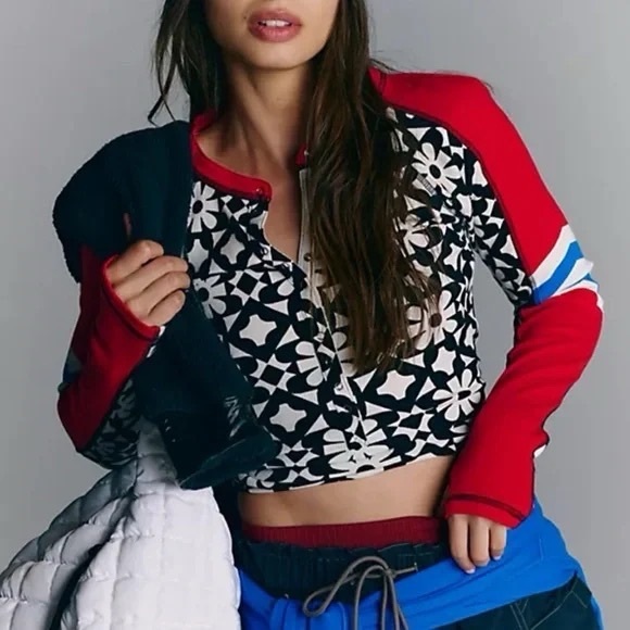 FP Movement by Free People Tops - Free People Movement Kick off Layer Henley Top Ribbed Size Medium NEW